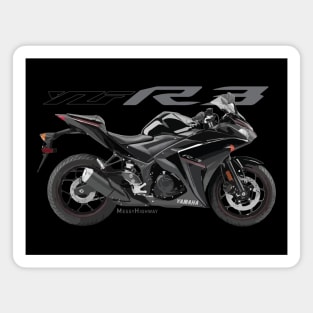 Yamaha R3 18 black, sl Magnet